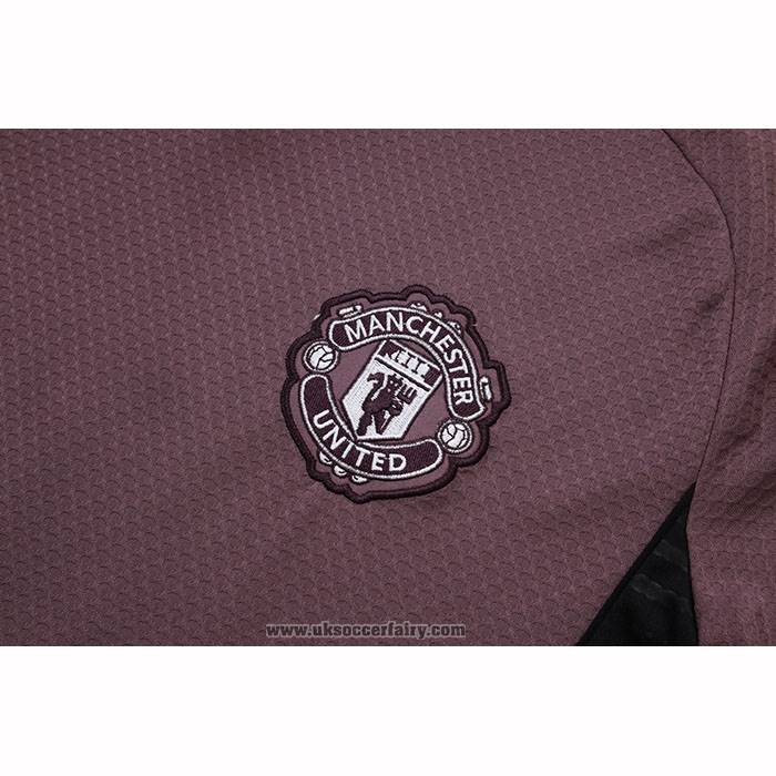 Tracksuit Manchester United Short Sleeve 2025-2026 Brown - Shorts